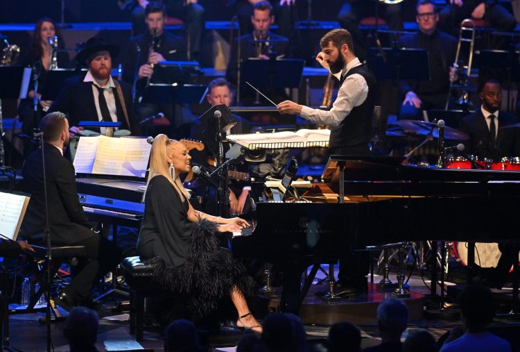 Sheléa and Jules Buckley at the BBC Proms. Credit: BBC / Mark Allan